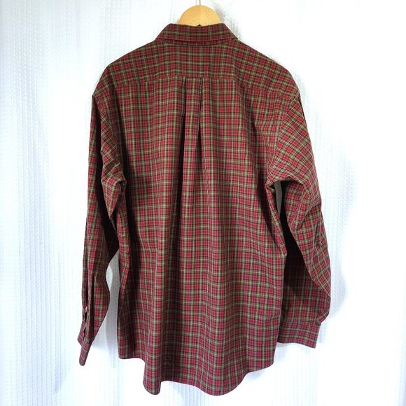 LL Bean Plaid Shirt Men's Large Regular Wrinkle Resistant Long Sleeve Button Up - Picture 2 of 9